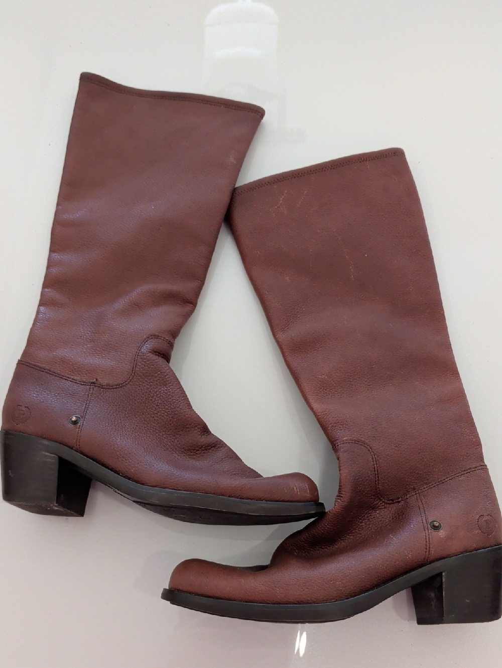 Pollini Way-Out tall knee-high leather boots Sz 36